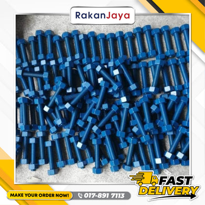B7 STUD BOLT C/W 2 HEX NUT (FCC + ZN)