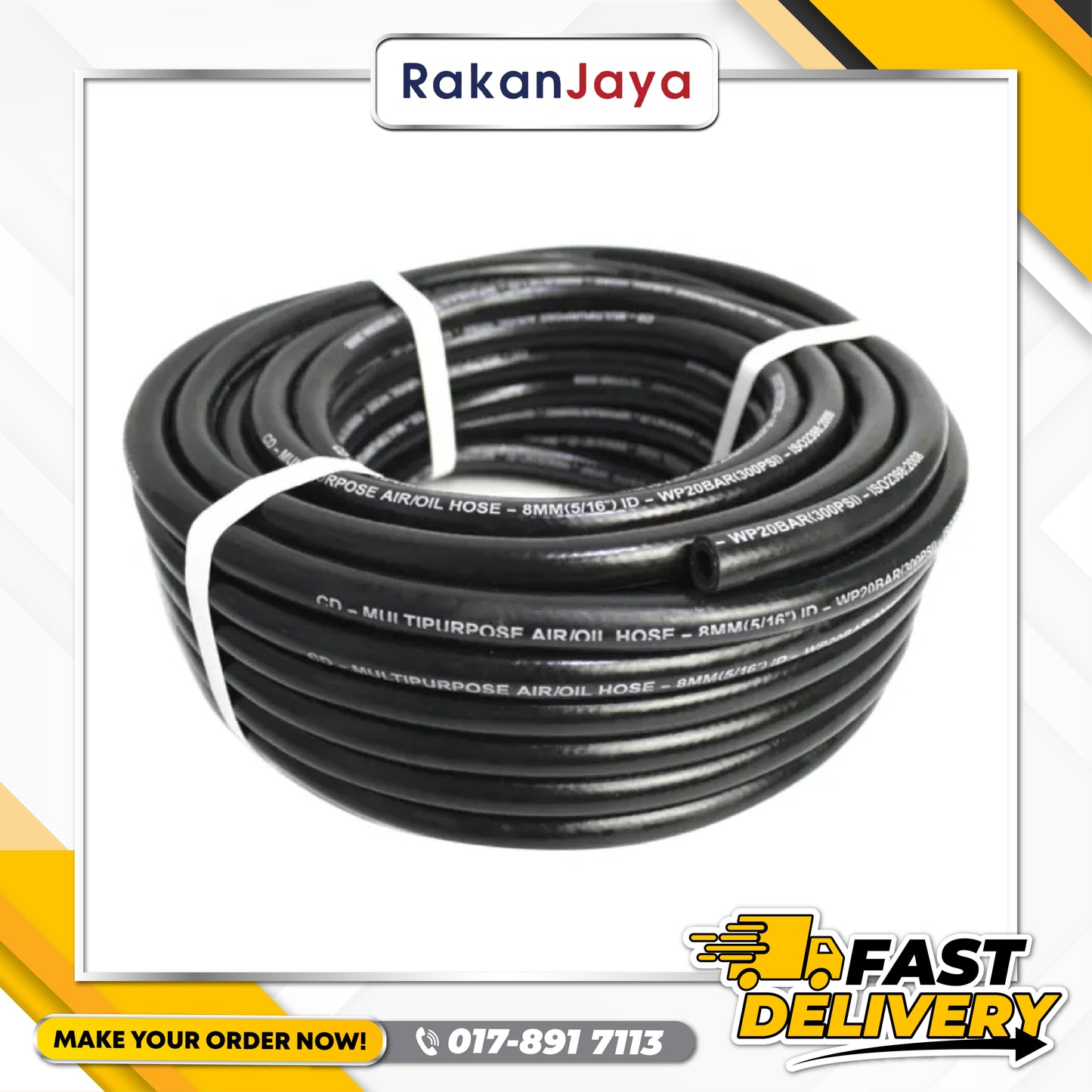 BLACK RUBBER AIR HOSE