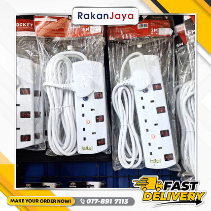 BOSSMAN FULL SIRIM TRAILING SOCKET (2 METER)