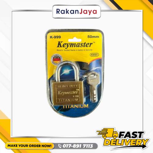 KEYMASTER Titanium Key Alike Pad Lock K999