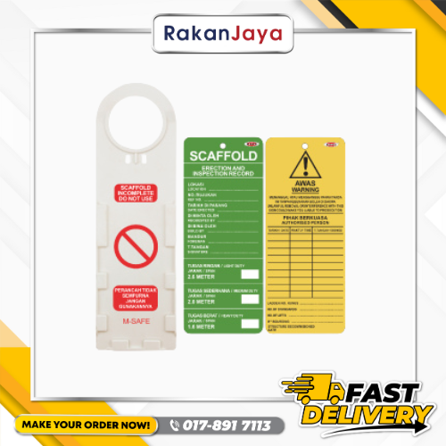 M-SAFE SAFETY SCAFFOLDING TAG & TAG HOLDER