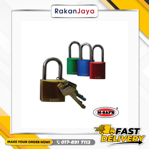 M-SAFE SAFETY ALUMINIUM PADLOCK 1 1/2" (30MM)