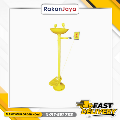 EMERGENCY EYEWASH WITH FOOT PEDAL (STAINLESS STEEL)
