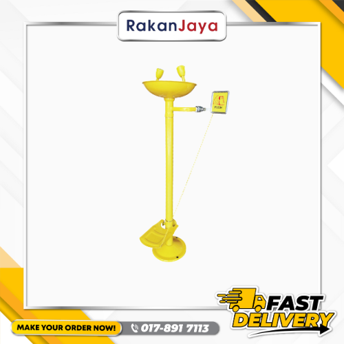 EMERGENCY EYEWASH WITH FOOT PEDAL (STAINLESS STEEL)
