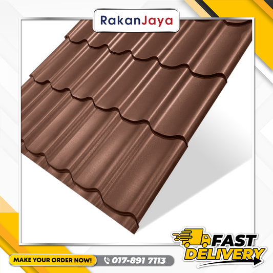 EURO STEP METAL ROOFING G30 (0.28MM) (1FT-9FT)