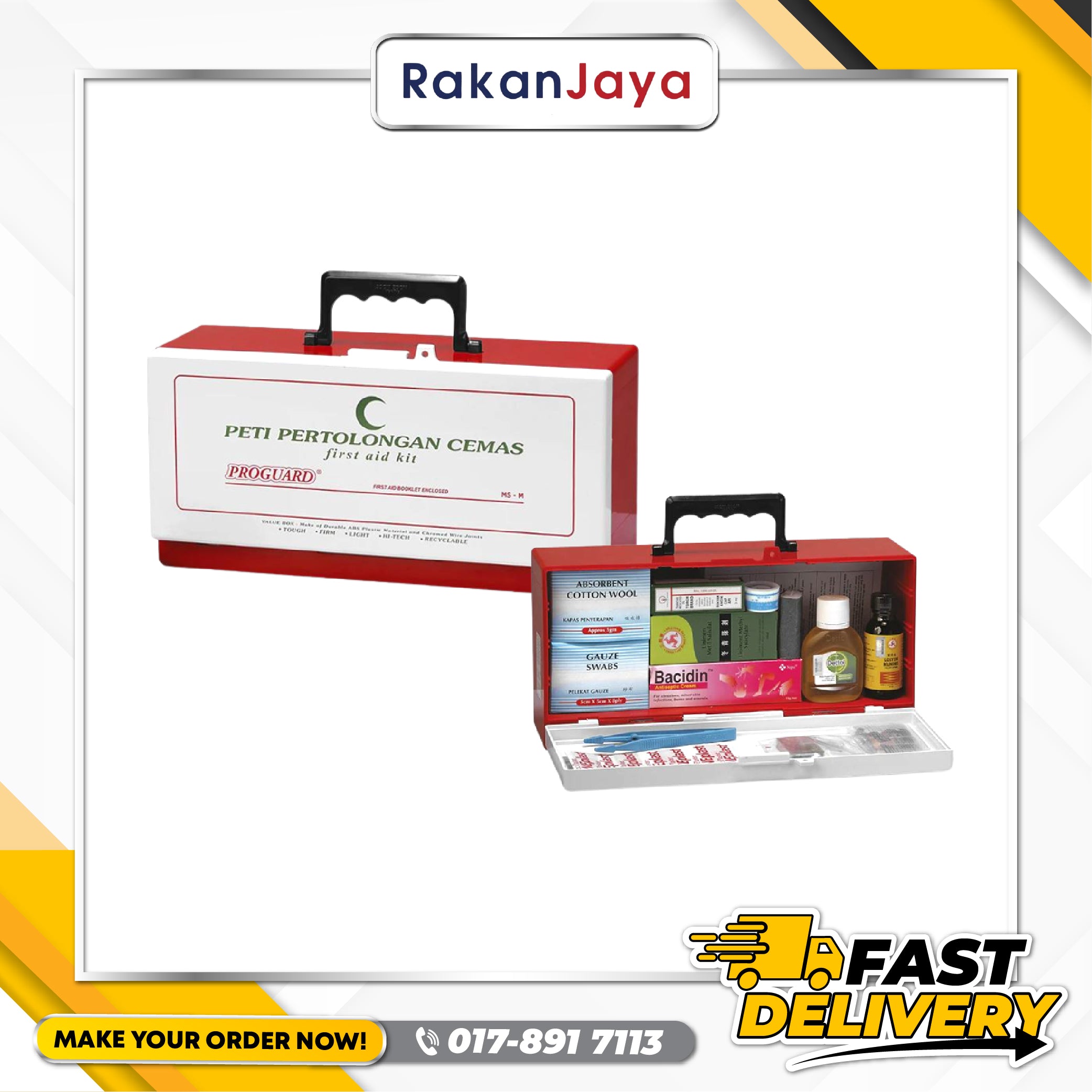 Guard Tech First Aid Kit PROGUARD EMERGENCY FIRST AID KIT – Rakan Jaya Hardware