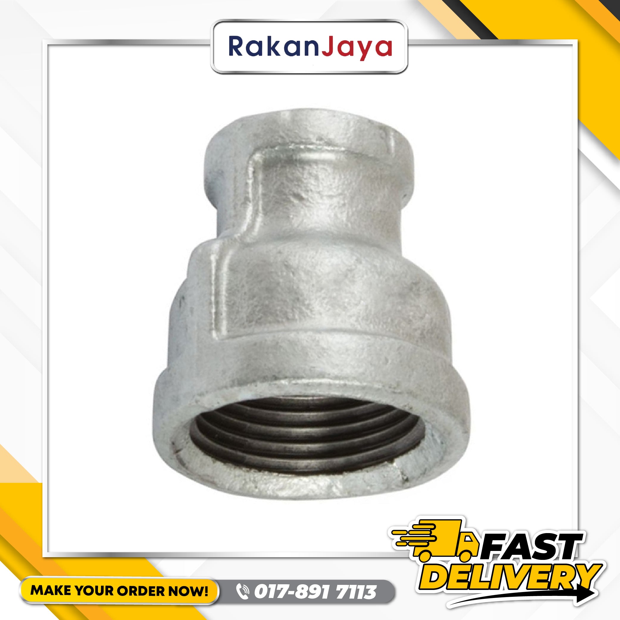 GI (GALVANISED IRON) BSPT FITTING REDUCING SOCKET – Rakan Jaya Hardware