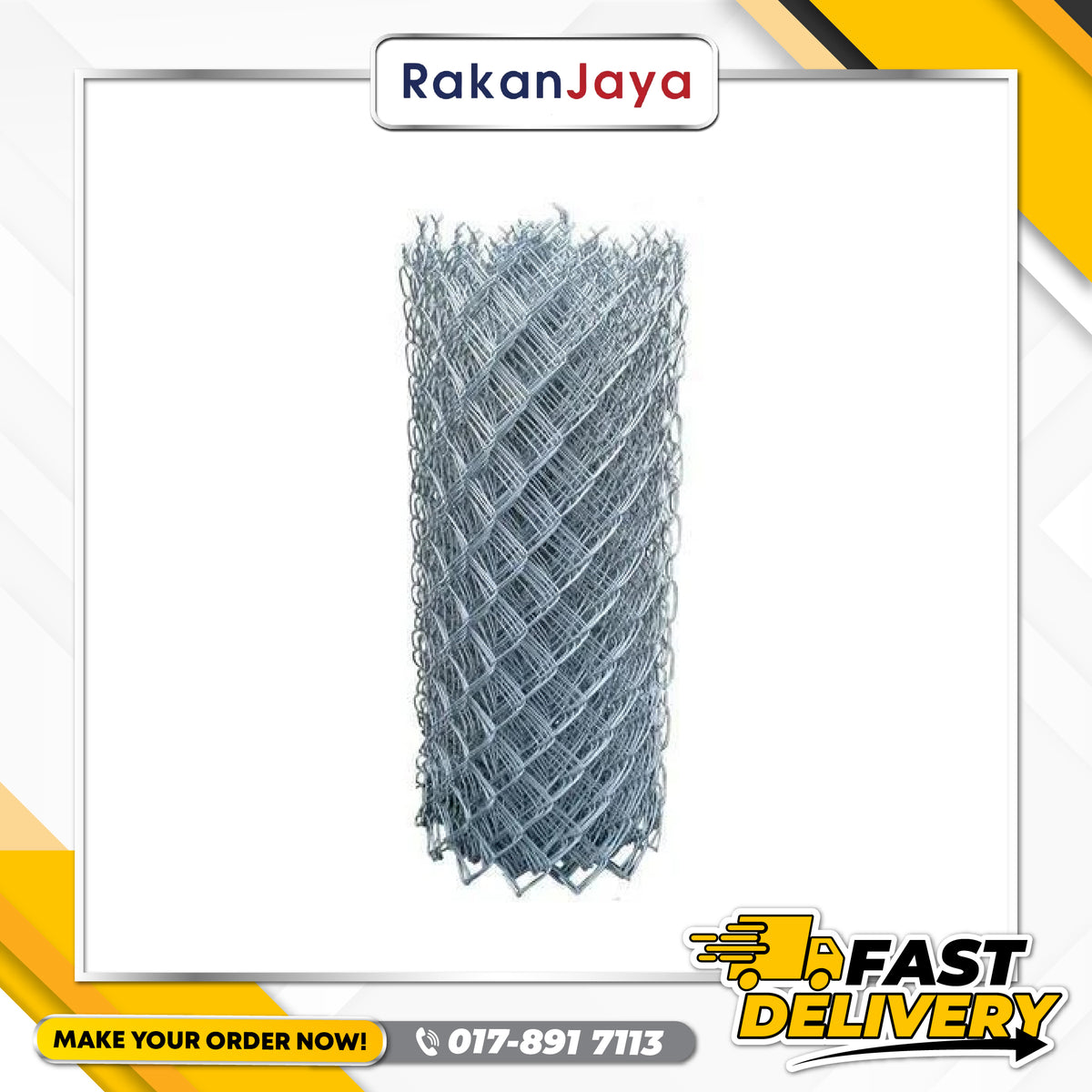 GI (GALVANISED IRON) CHAINLINK G08 (3MM) – Rakan Jaya Hardware