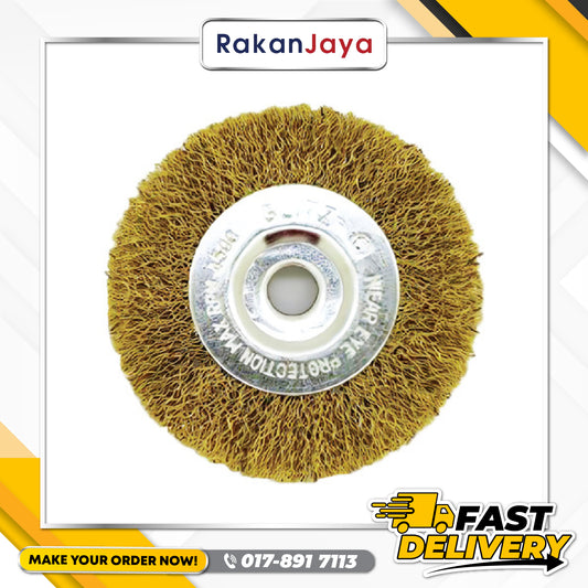 GLITZ WHEEL BRUSH (BRASS COATED)