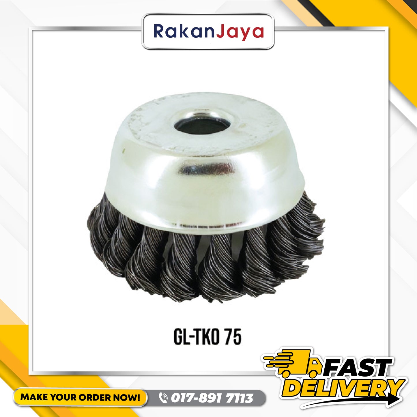 GLITZ HEAVY DUTY TWIST KNOT CUP BRUSH