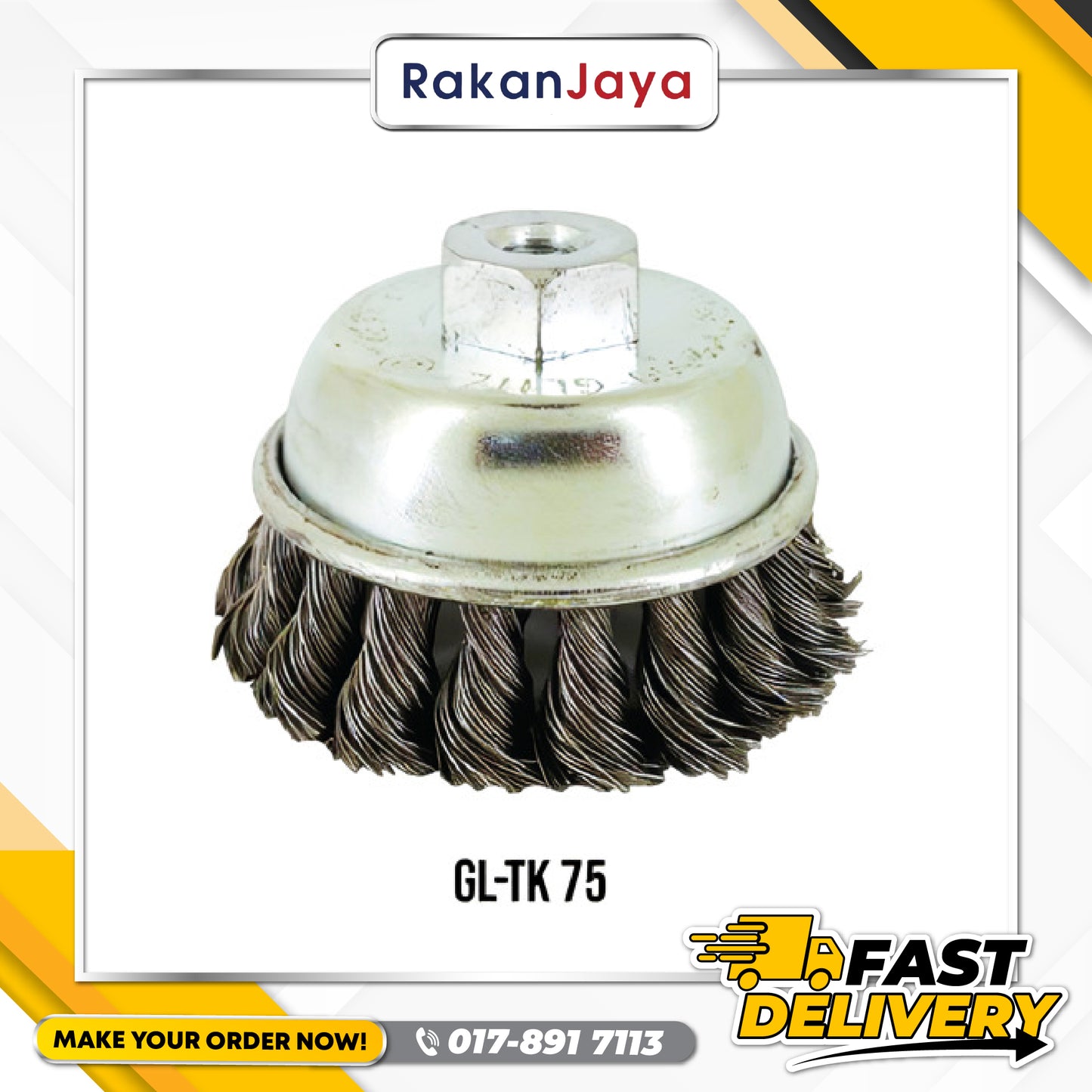 GLITZ HEAVY DUTY TWIST KNOT CUP BRUSH