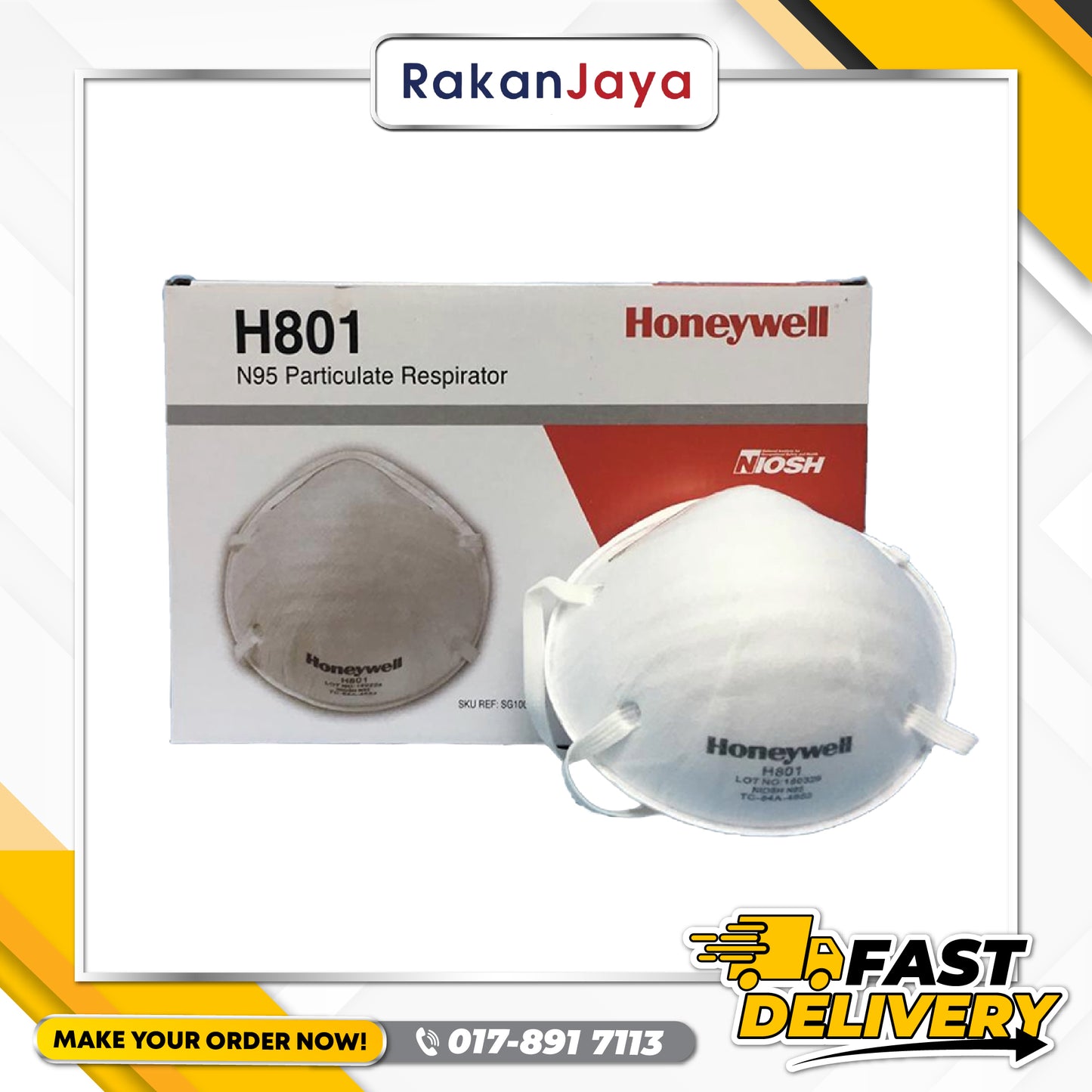 HONEYWELL H801-N95 PARTICULATE RESPIRATOR