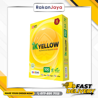 IK YELLOW 500'S MULTIFUNCTION BUSINESS PAPER TRUTONE A4 PAPER (70GSM)
