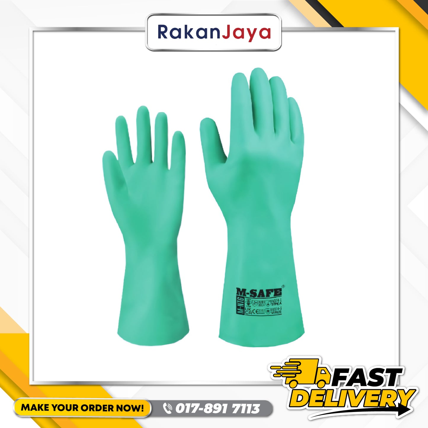 M-SAFE CHEMICAL RESISTANT NITRILE GLOVE (MODEL : M-NTG)