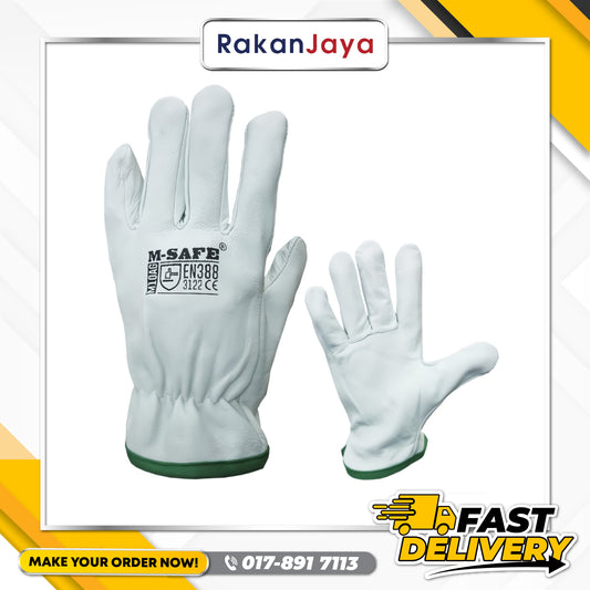 M-SAFE FULL GRAIN GOAT SKIN LEATHER GLOVES (MODEL : M10AG)