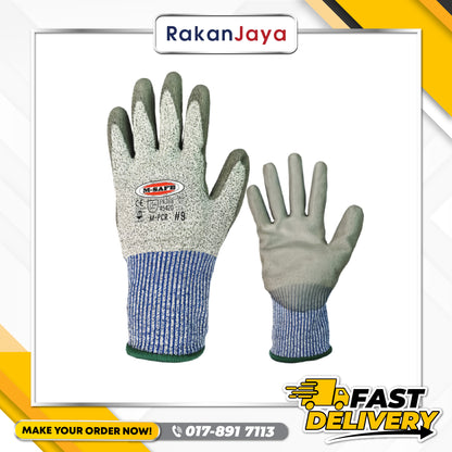 M-SAFE LVL5 CUT RESISTANT PU COATED GLOVE (MODEL : M-PCR)