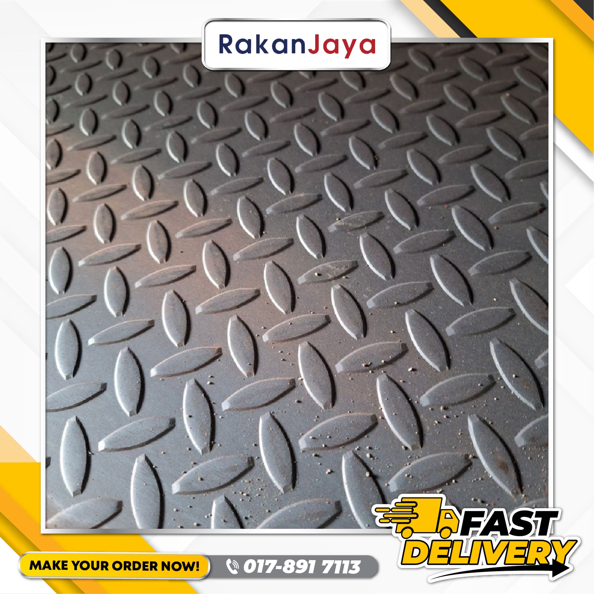 MILD STEEL (MS) CHEQUERED PLATE – Rakan Jaya Hardware