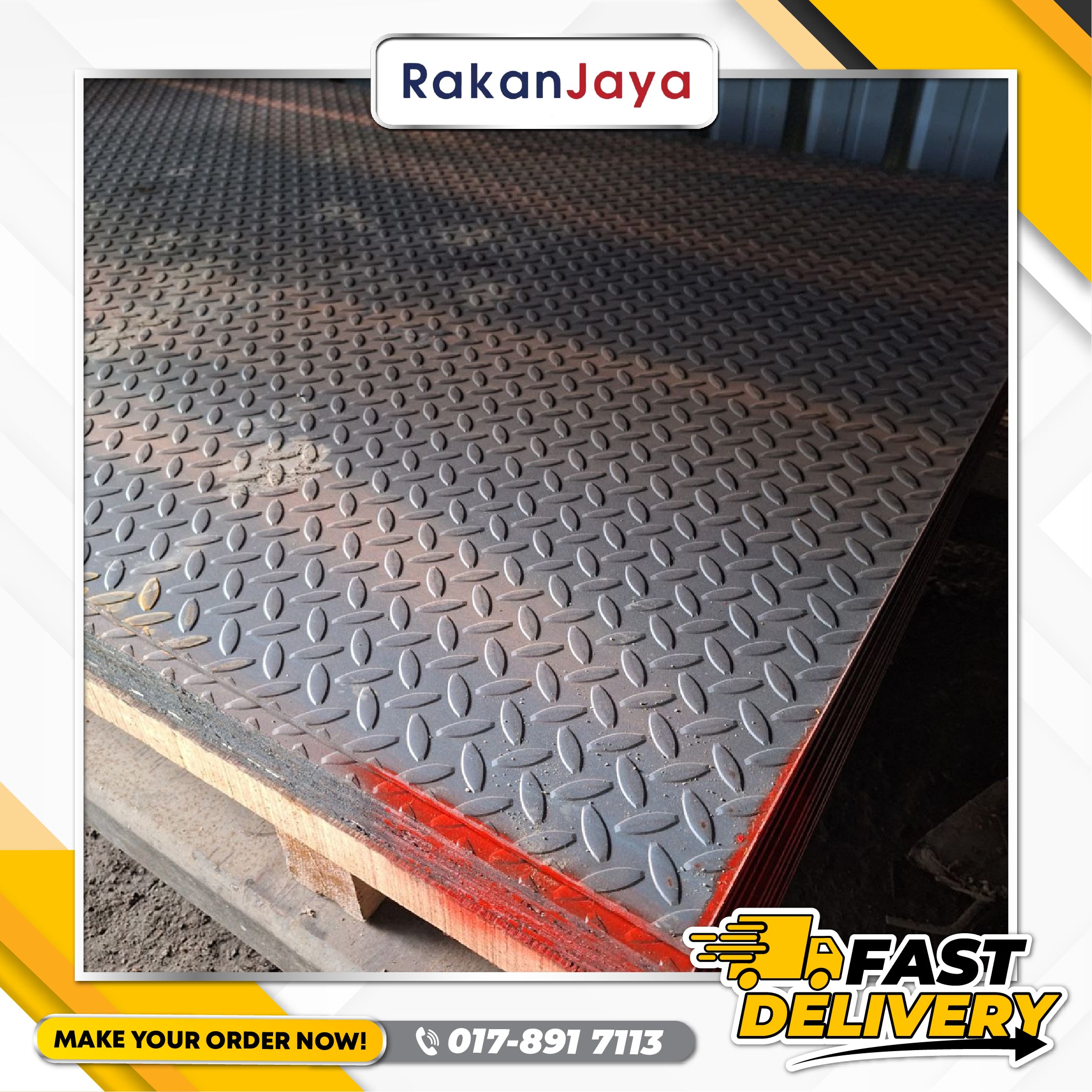 MILD STEEL (MS) CHEQUERED PLATE – Rakan Jaya Hardware