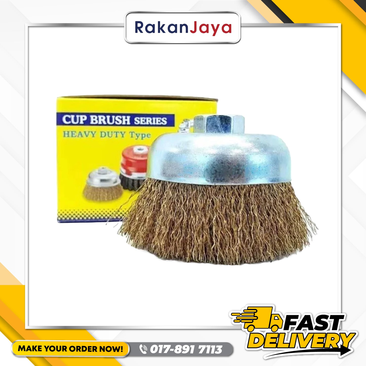 UNION CUP BRUSH BRASS COATED STEEL WIRE 0.30MM