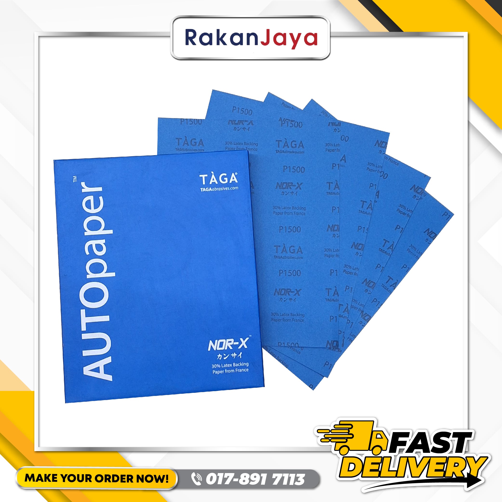 Auto Stop Paper NOR-X AUTO PAPER LATEX (SAND PAPER) – Rakan Jaya Hardware