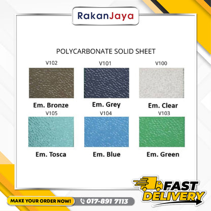 POLYCARBONATE SHEET (EMBOSSED PANEL)(3MM)(4FT)