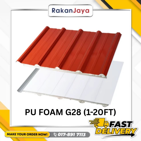PU FOAM FOR METAL DECK G28 (0.33MM)(1FT-20FT)