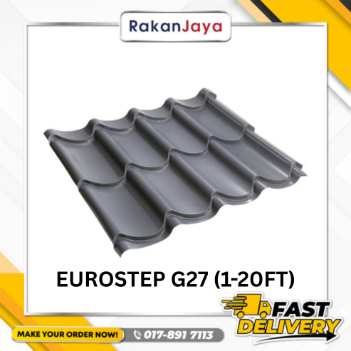 EURO STEP METAL ROOFING G27 (0.40MM) (1FT-20FT)