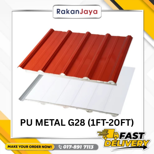 PU METAL FOR METAL DECK G28 (0.33MM)(1FT-20FT)