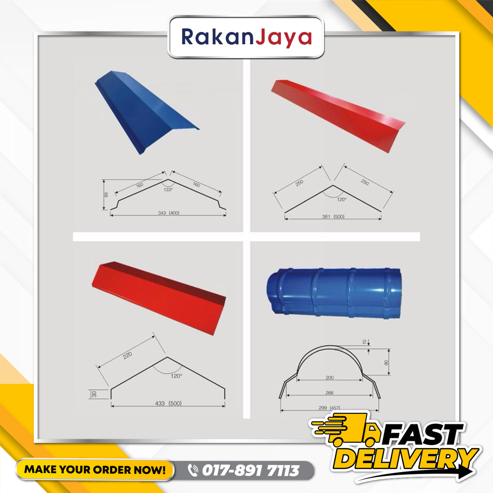 RIDGE CAPPING (18" X 8FT) (PERABUNG) Rakan Jaya Hardware