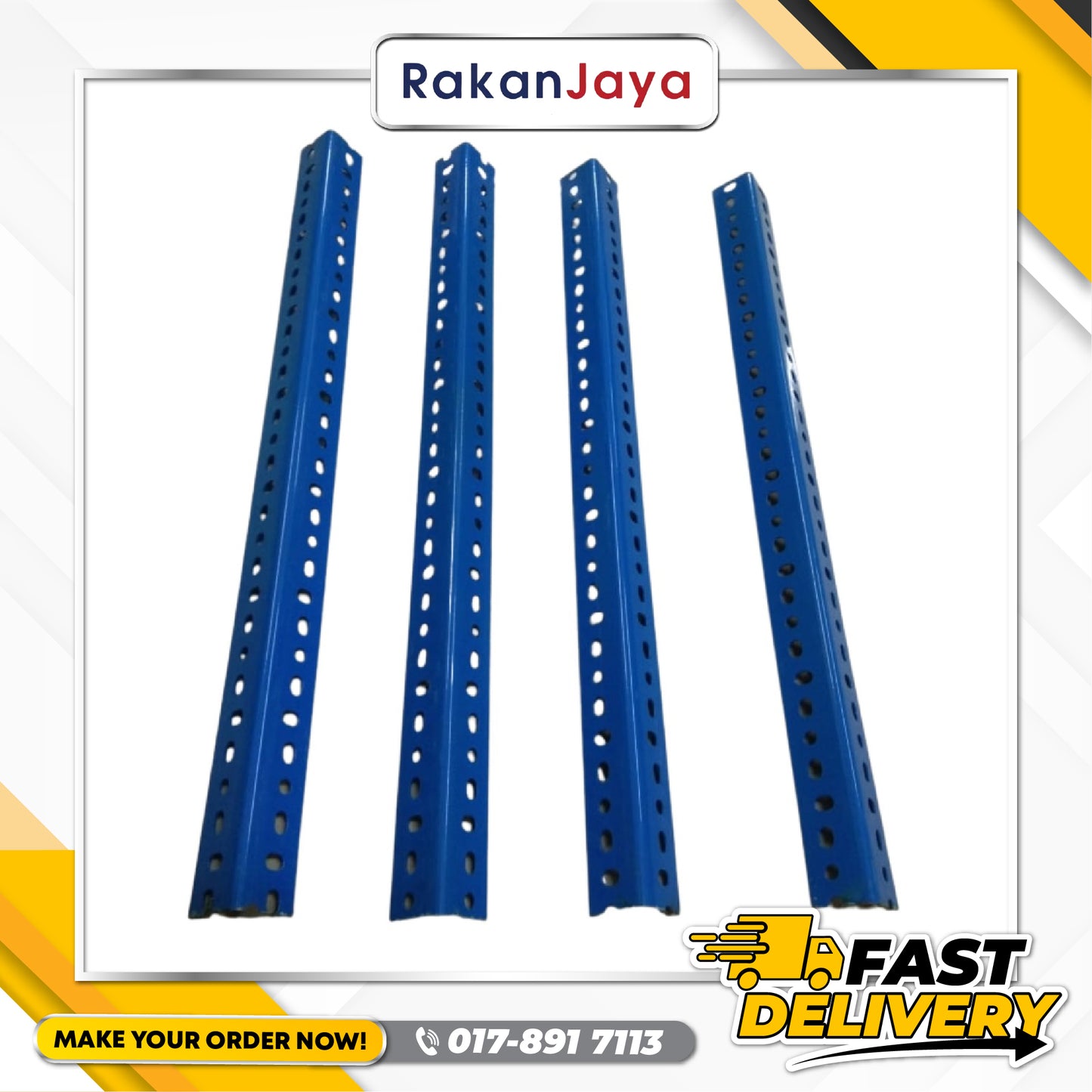 SLOTTED ANGLE BAR BLUE COLOR