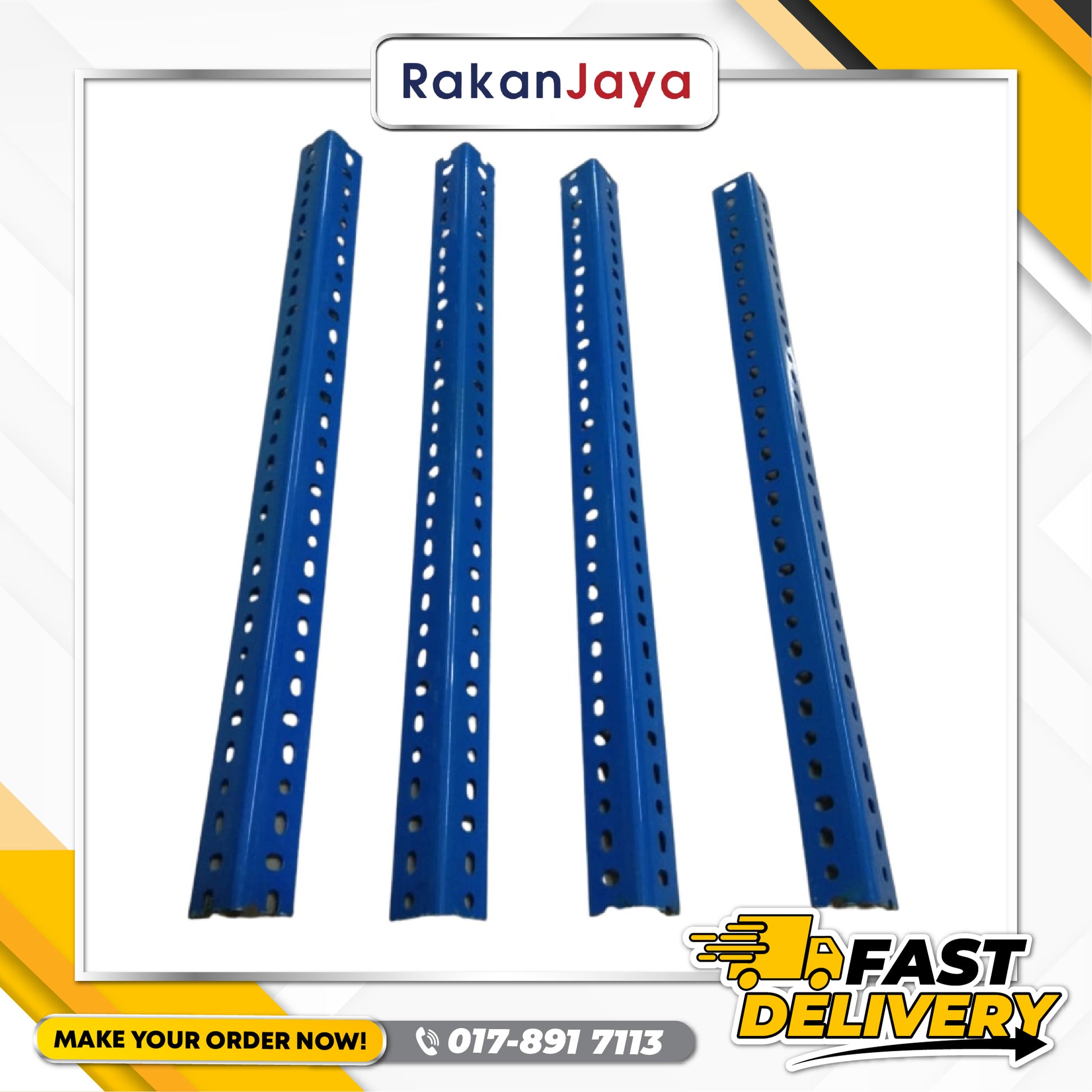 SLOTTED ANGLE RACK BAR – Rakan Jaya Hardware