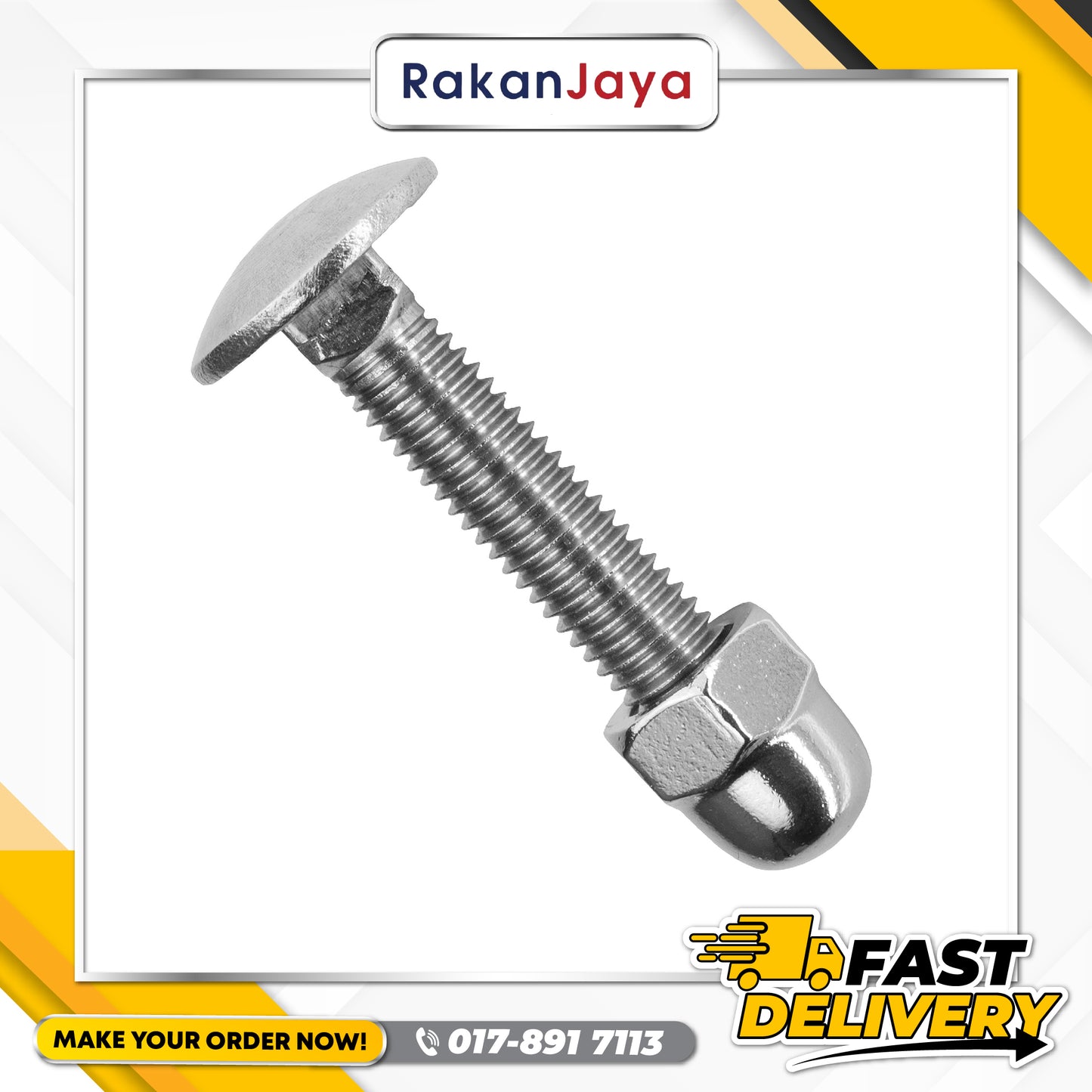 STAINLESS STEEL (SS) CARRIAGE BOLT (GATE ACCESSORIES)