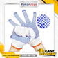 RUBBER DOTTED COTTON GLOVES (BLUE DOTS)