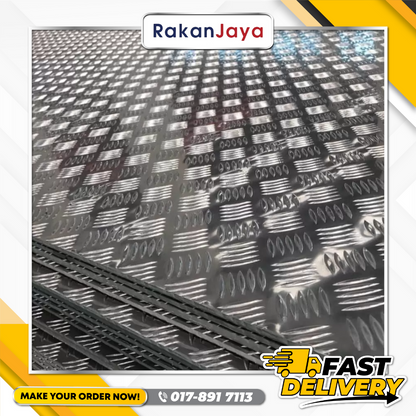 ALUMINIUM CHEQUERED PLATE A1100 (4FT X 8FT)