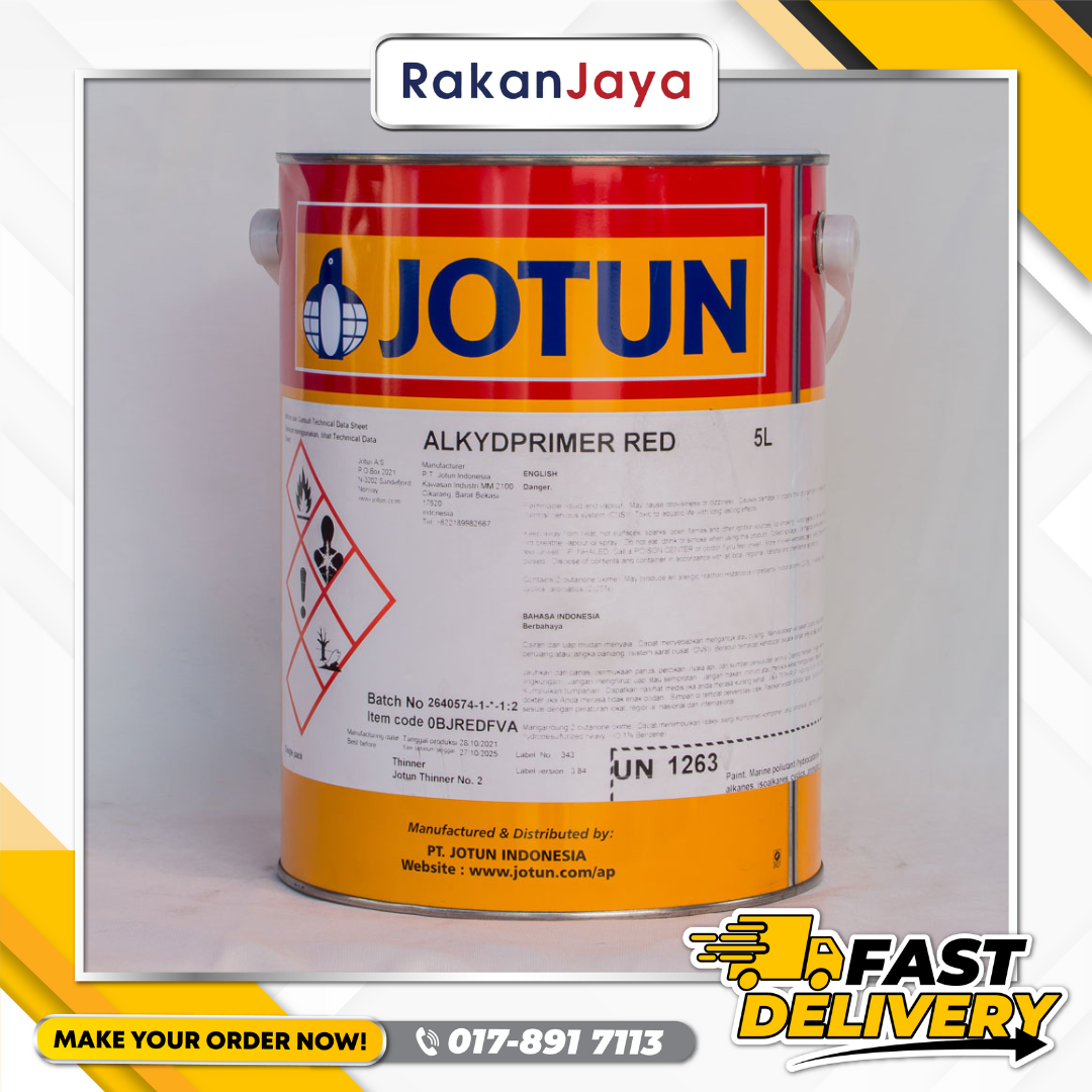 JOTUN ALKYD QD PRIMER GREY / RED 5 LITER Rakan Jaya Hardware