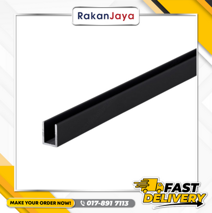 ALUMINIUM U-CHANNEL (3/8" X 5/8" X 6.1 MTR) (ROOFING ACCESSORIES)