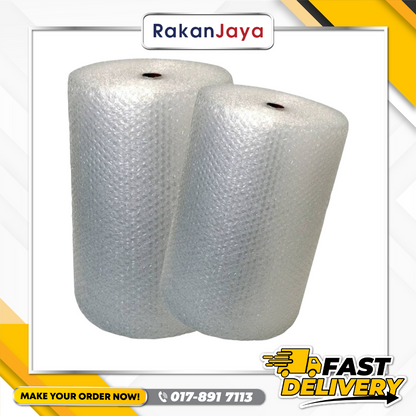 CLEAR BUBBLE WRAP SINGLE LAYER 1M X 100M
