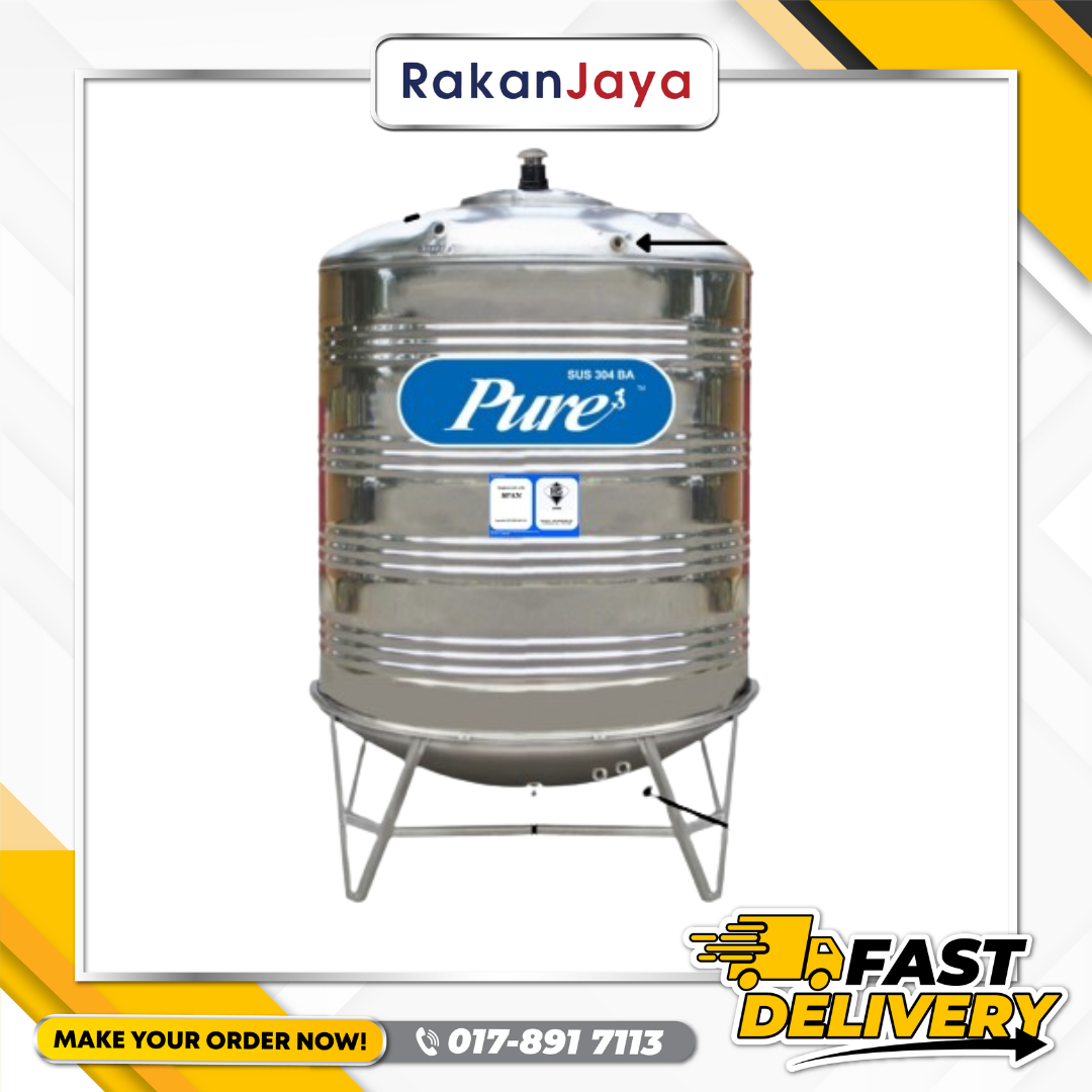 PURE SUS 304 STAINLESS STEEL WATER TANK ROUND BOTTOM SERIES – Rakan ...
