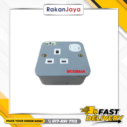 BOSSMAN 13A SWITCH METAL-CLAD WITH SIRIM