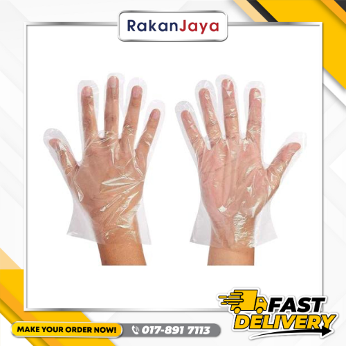 STARFIRE HIGH QUALITY DISPOSABLE POLY GLOVE ( SIZE: L)