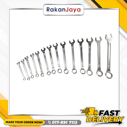 ARROW COMBINATION SPANNER SET 14PSC 8-24MM (MODEL: ACW-777)