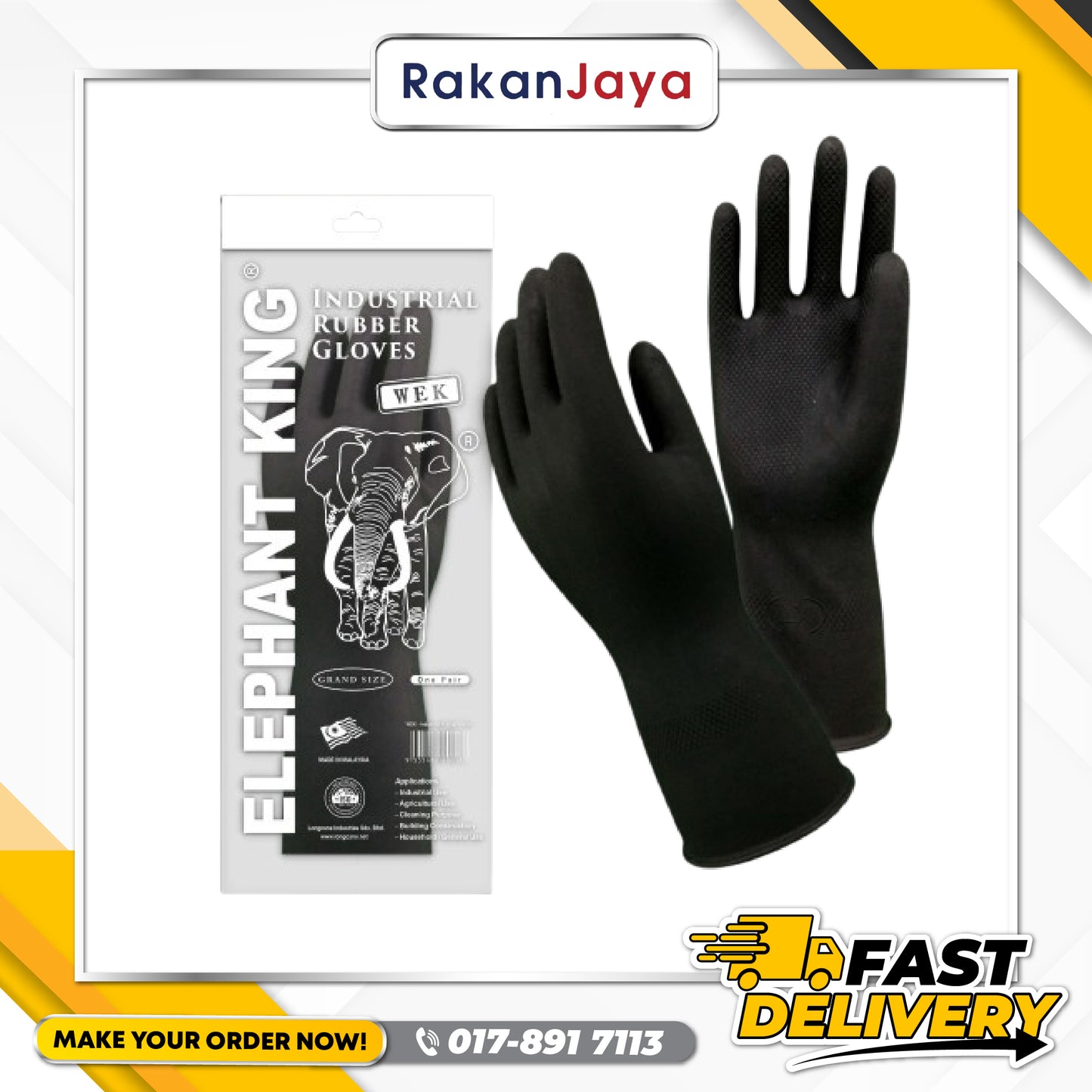 WHITE ELEPHANT KING RUBBER GLOVE (MODEL : WEK 101)