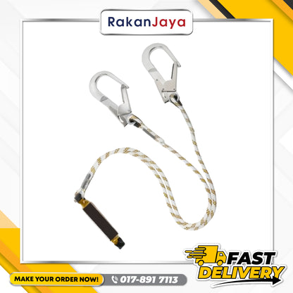 WORKER FULL BODY HARNESS + 1.8M DOUBLE LANYARD WITH ENERGY ABSORBER + CARABINER (MODEL : WHT118LA2)