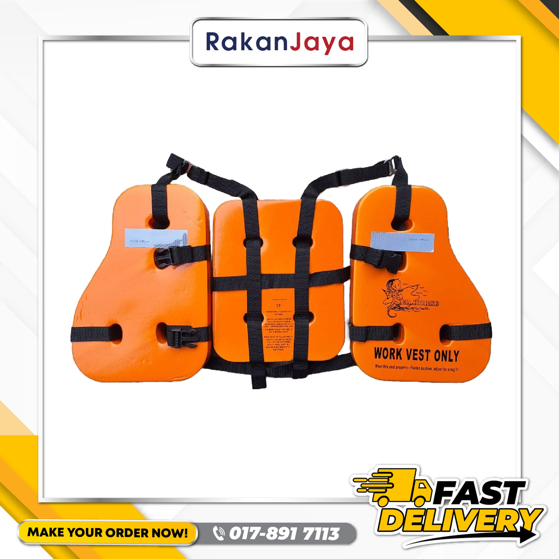 WORK VEST SEAHORSE LIFE JACKET WV-10 TYPE-V – Rakan Jaya Hardware