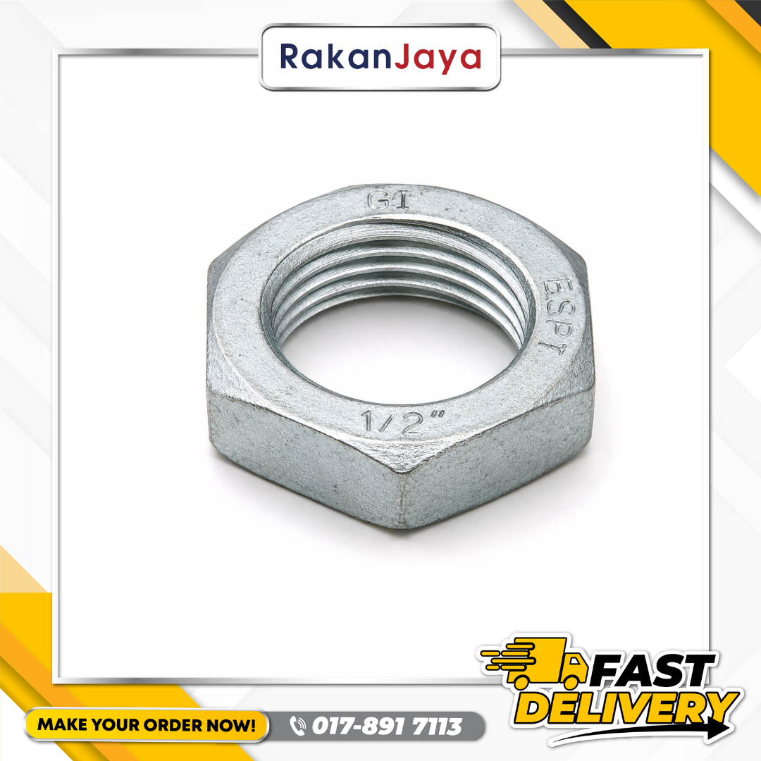 GI (GALVANISED IRON) BSPT FITTING LOCK NUT