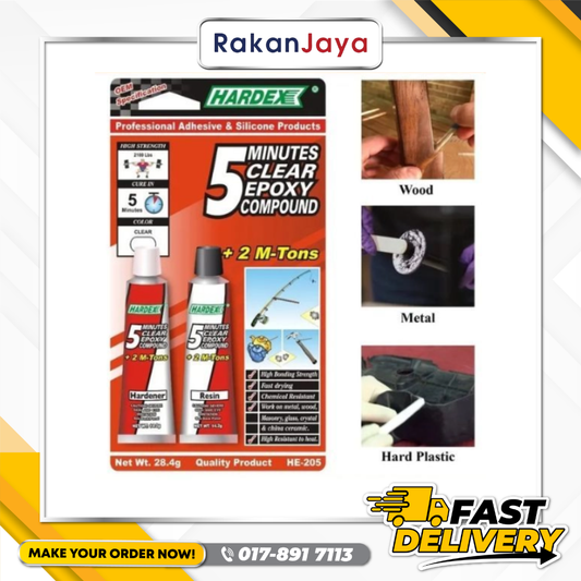 HARDEX 5 MINUTES CLEAR EPOXY COMPOUND (HE-205)