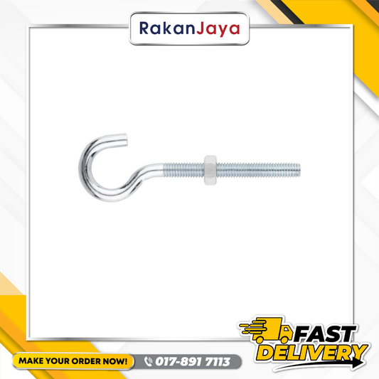J TYPE FAN HOOK C/W 1/2" NUT