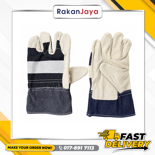 SEMI LEATHER GLOVE (BLUE JEANS)