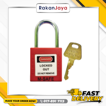M-SAFE SAFETY MINI PADLOCK WITH STAINLESS STEEL SHACKLE 1 ” (25mm)