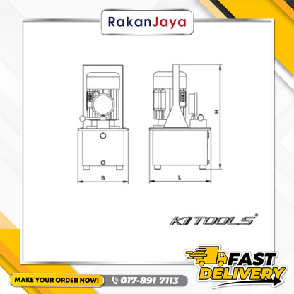 KI TOOLS ELECTRIC POWERED HYDRAULIC PUMP – 2 WAY PUMP